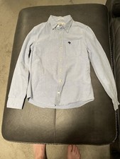 Abercrombie Kids Pale Blue Cotton Shirt Size Small Muscle Fit