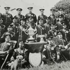 Antique vintage military photograph. Black and white photo. DLI (T) SENIOR NCOs.