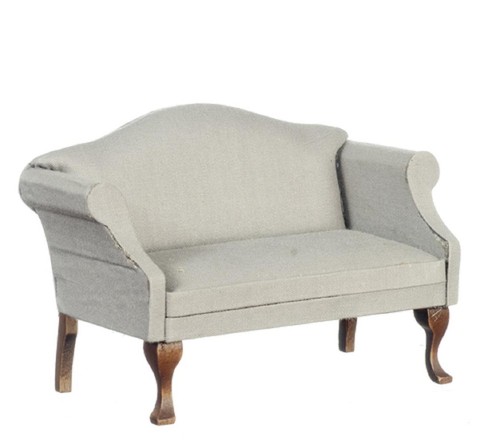 Dolls house grey - dolls, walnut