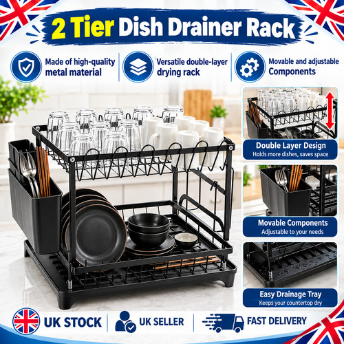 Tier dish drainer rack - 2,