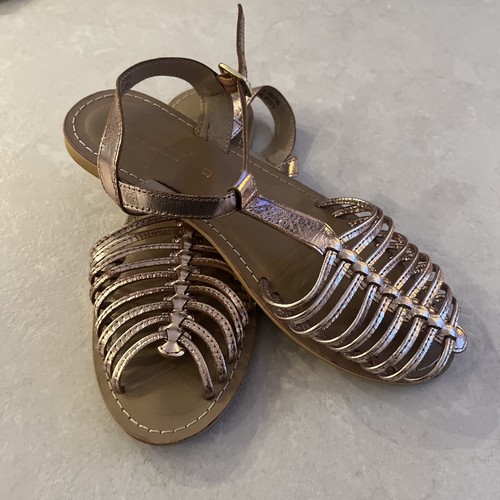 Next girls gold sandals size - gold,