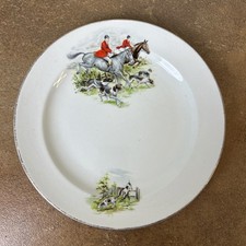 Vintage 1950s, Carrigaline Pottery, County Cork ‘The Chase’ Dinner Plate, 23cm