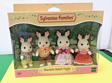 SYLVANIAN FAMILIES BOXED CHOCOLATE RABBIT FAMILY BUNDLE OF  4 FIGURES