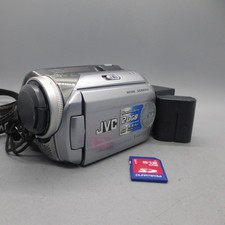 JVC Everio GZ-MG21EK Handheld High Definition HDD Camcorder Silver Tested