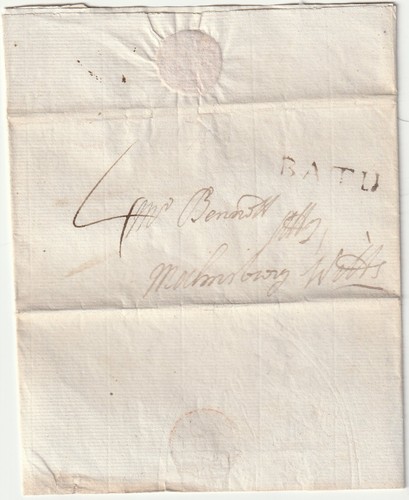 1799 bath pmk letter - 1799,