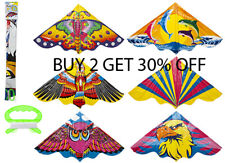 DELUXE KITES 30 METRE STRING MEASURES 1.2M X 60CM BRIGHT BIRD BUTTERFLY DOLPHINS