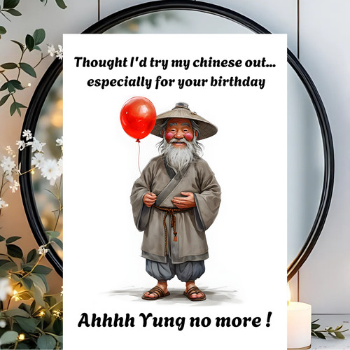 Funny birthday card joke adult - card,