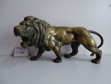 ORIGINAL BIG ANTIQUE BRONZE LION ORNAMENT FOR A FRENCH MANTEL CLOCK