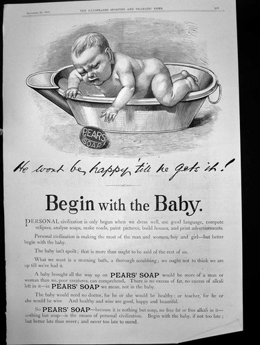 Old antique print pears soap - antique,