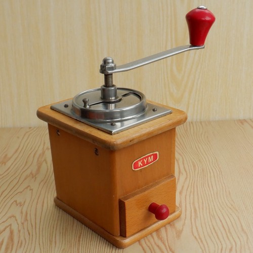 Vintage kym coffee grinder - coffee,
