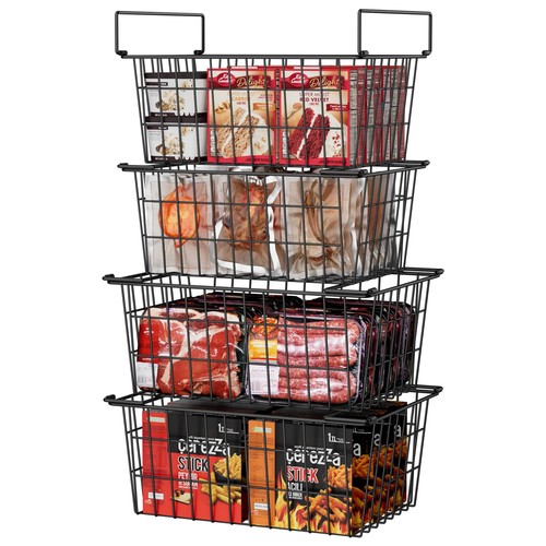 Freezer organizer bins baskets - organizer,