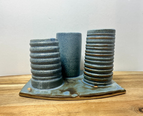 Studio pottery desk tidy pen - studio,