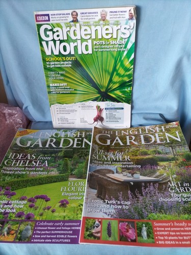 Garden magazines gardeners - garden, x3.