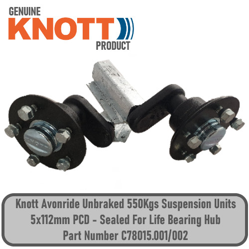 Knott trailer 550kg suspension - 550kg,