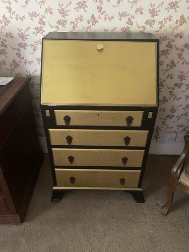 Upcycled antique desk black - antique, in