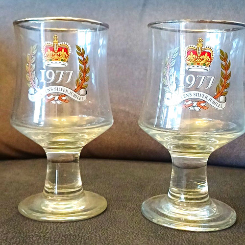 Pair clear glass - pair, 1977