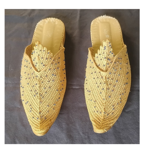 Moroccan raffia shoes - ., beaded