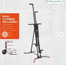 Maxi Climber - Vertical Climbing Cardio Exercise Machine - Full Body Work- black