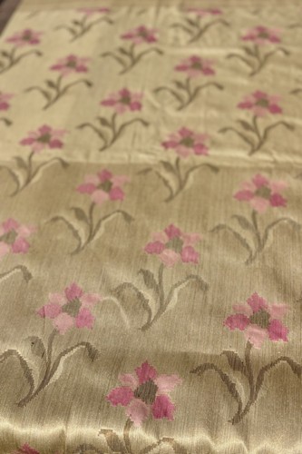 Vintage 70s chanderi - chanderi, silk