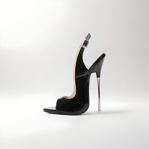Metal stiletto slingback high - stiletto,