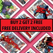 Superhero Poster Prints Wall Art Comic Book Style Posters Marvel DC Print