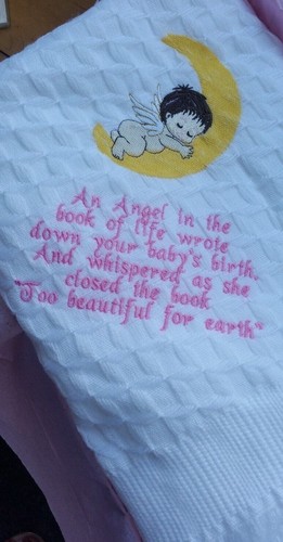 Baby white shawl embroidered - baby,