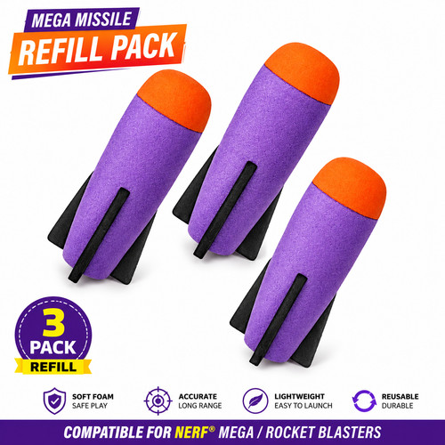 Foam mega missile refill pack - foam, mega-missile