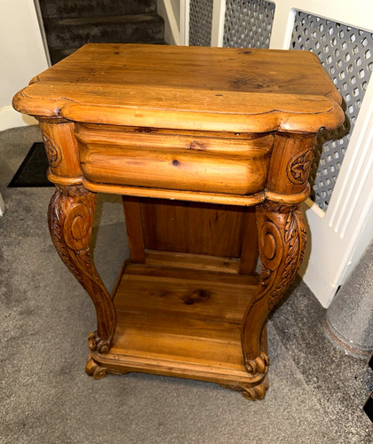 Vintage carved wooden - vintage, console