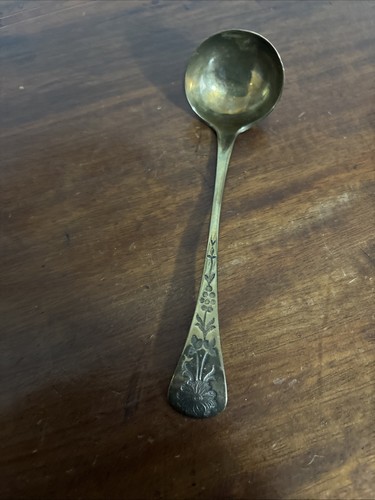 Antique brass ladle marked - antique,