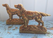 Vintage Brass Dog Bookends