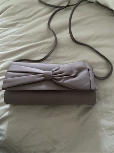 Satin evening bag mocca - bag, in