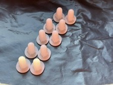 FIT FORD 10x Clips For Hole Locking Nut Grommet Trim Clips White Plastic