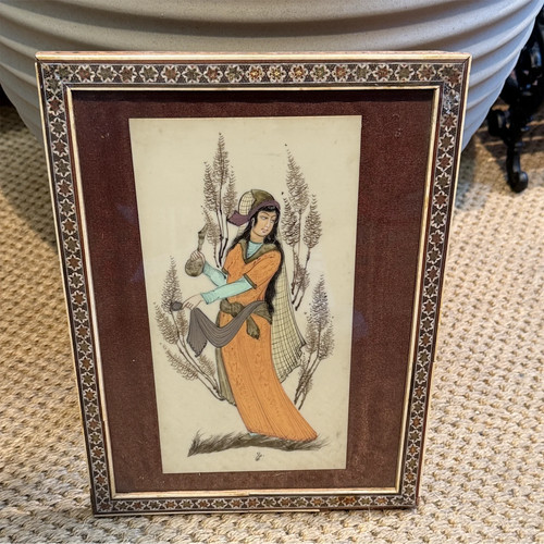Vintage chinese art panel hand - panel,