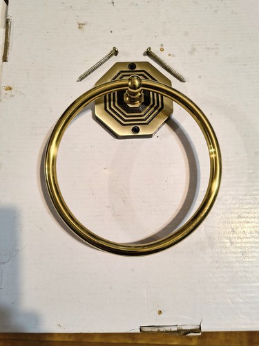 Vintage solid brass - brass, octagon