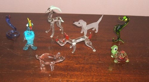 Bundle murano mini animal - of, 8