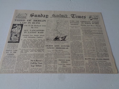 Ww2 wartime newspaper sunday - ww2,