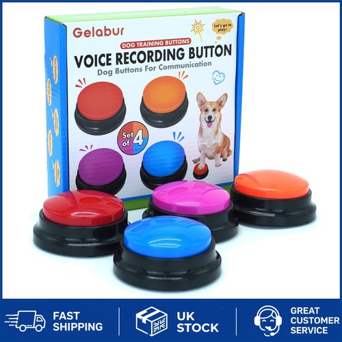 Talking dog buttons 4 - -, 4-pack