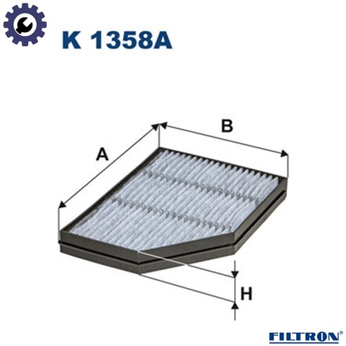 Filter cabin air 1358a - filter, for