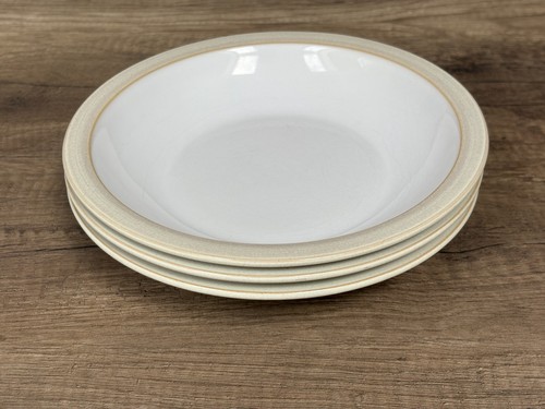 Denby linen soup bowl - linen, rimmed