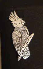 Vintage NOS Cockatoo Pin 925