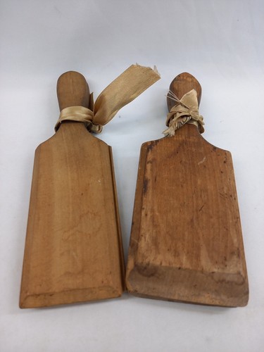 Vintage wooden butter pat - vintage,