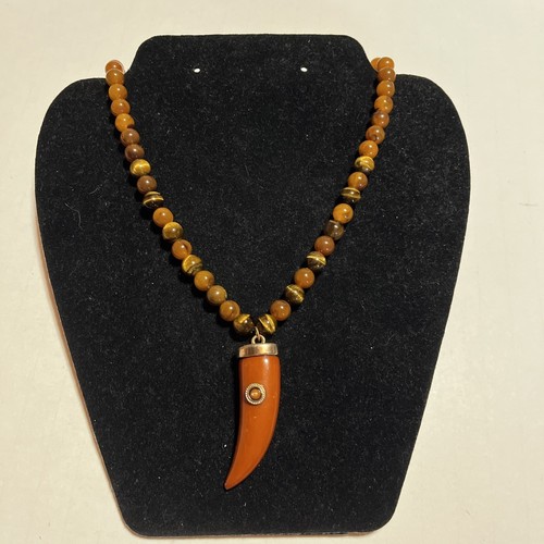 Glass tiger eye bead - glass, &