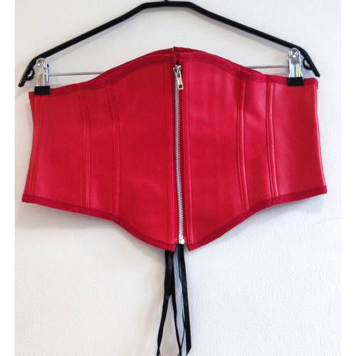 Red vegan leather - vegan,
