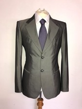 EMPORIO ARMANI Josh Line -Mens SILVER GREY SILK SUIT - 36 Reg - W30 L33 - LOVELY