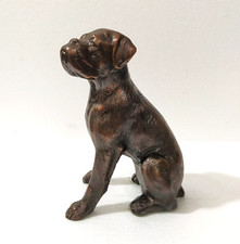 Metal Dog Boxer Statue