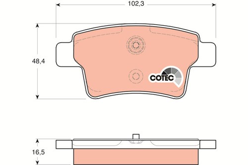 New brake pad - new,