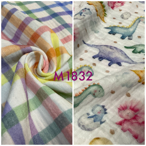 Printed double gauze - printed,