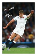 Owen Farrell Signed A4