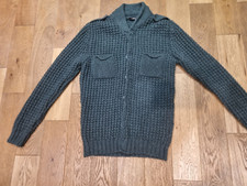 Westside LA. Men's Wool Bottle Green Cardigan size S RRP £239