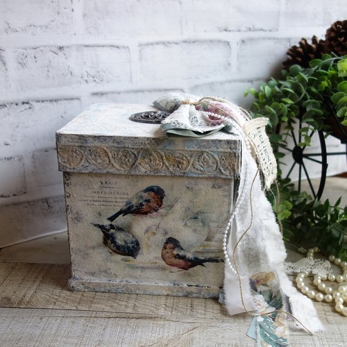Shabby chic storage box - shabby,